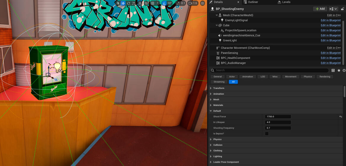 Editable shooting variables